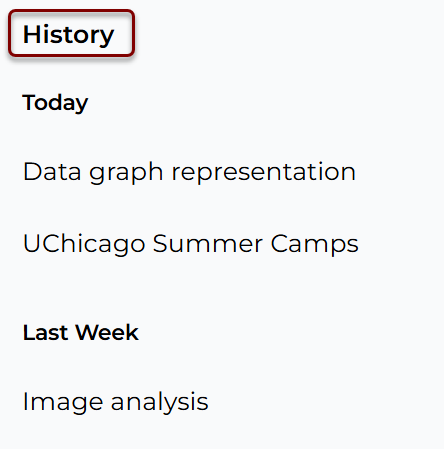 PhoenixAI History in sidebar