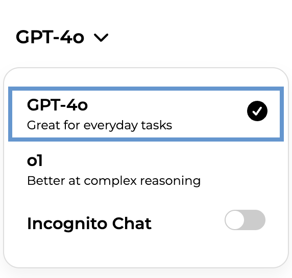 dropdown menu