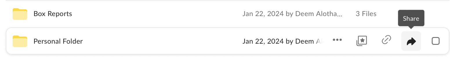 Screen to select your file or folder