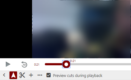 Time bar at bottom of video