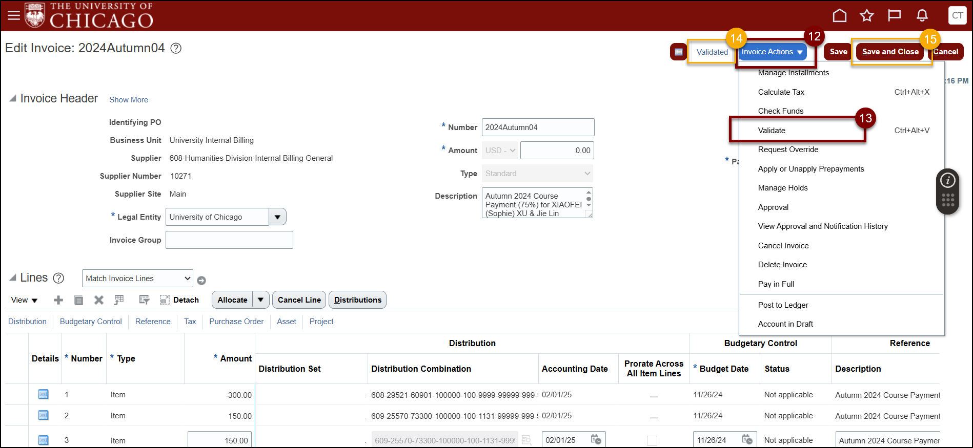 Financial Services and Budget - Searching for and Editing an Internal ...