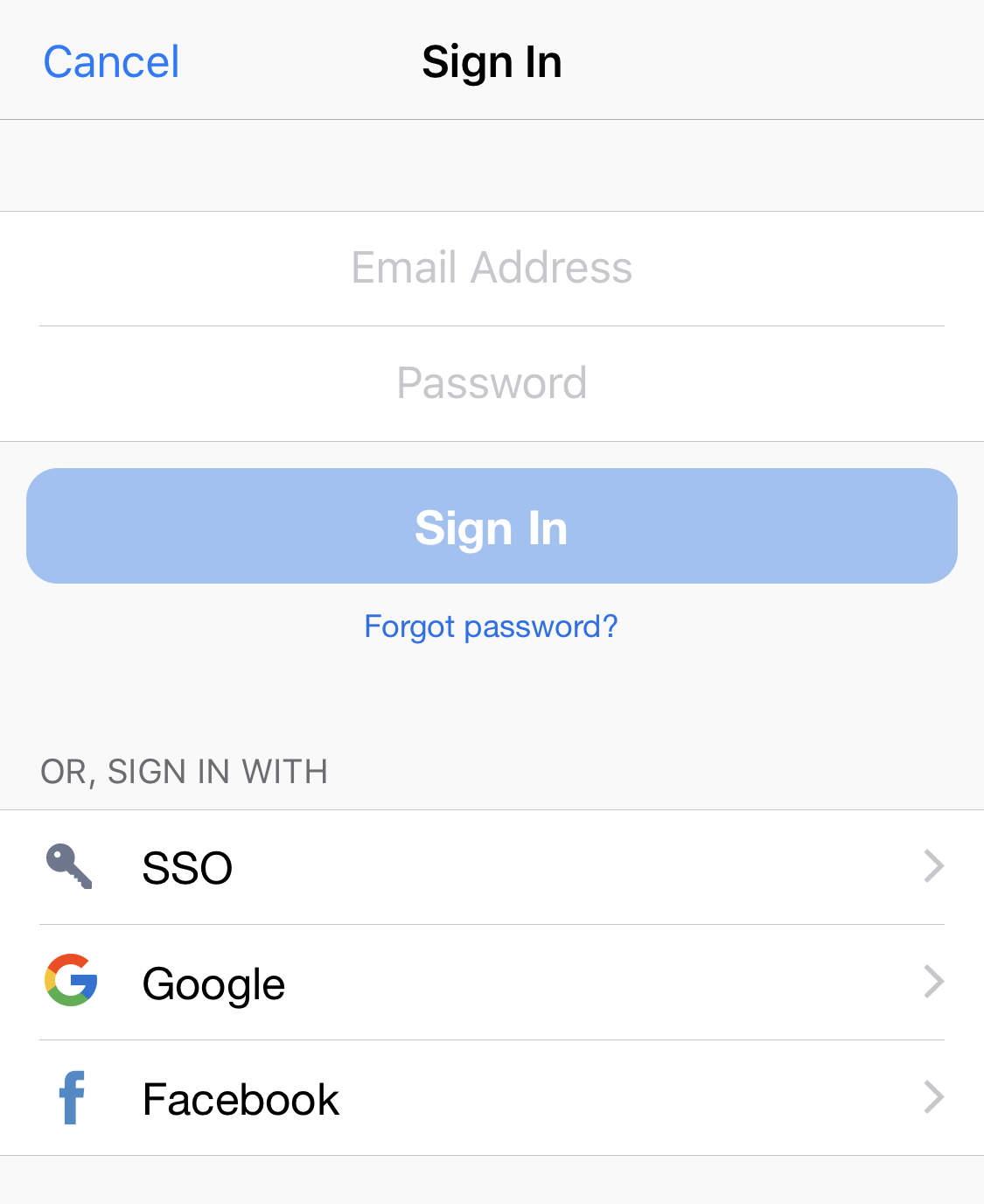 Sign in page for Zoom