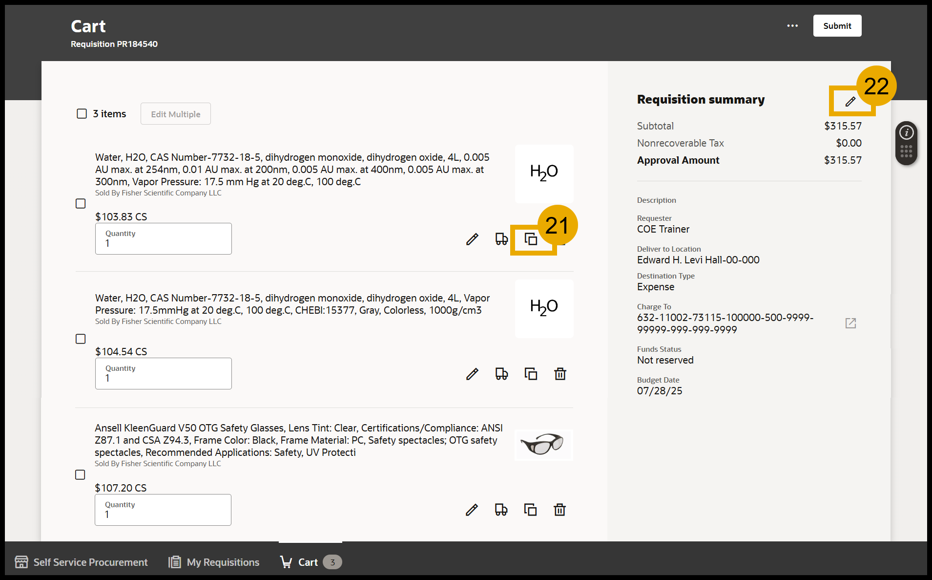 Financial Services and Budget - Create a Catalog Requisition - Services ...