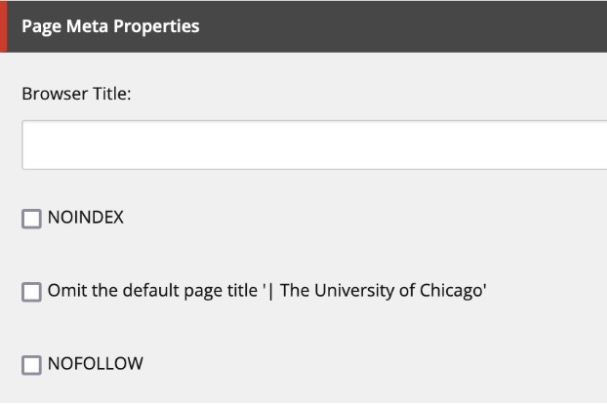 Page Meta Properties