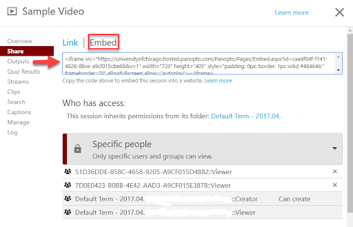Embed code