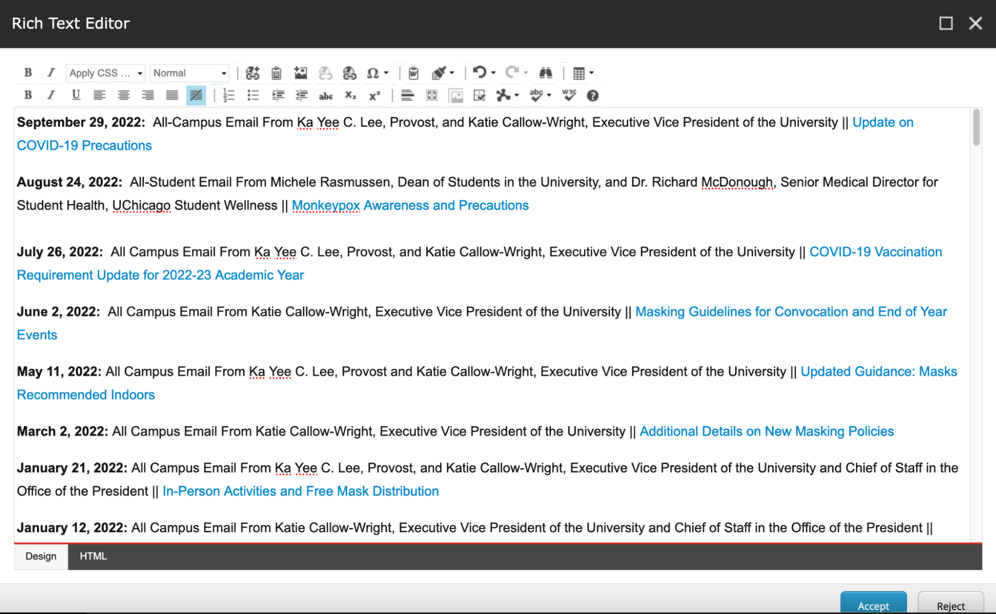 Rich Text Editor