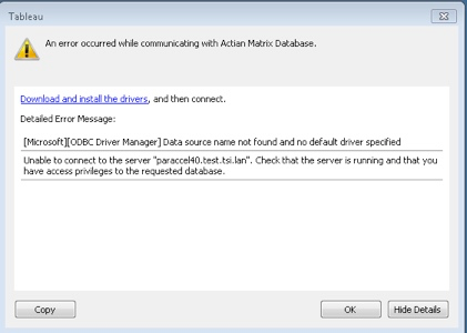 Install Tableau Drivers
